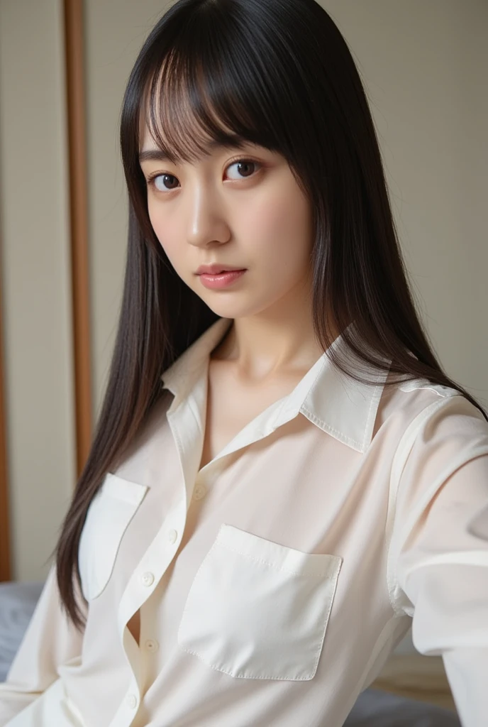 Mature Japanese,ponytail,Office Clothes,Age 35,?????? style,So cute,whole body,Perfect face with soft skin,Gorgeous long brown hair,8K resolution,Ultra-realistic,Super detailed,high quality,?????? beautiful Japanese woman in fashionable clothes,(Look at the viewers)