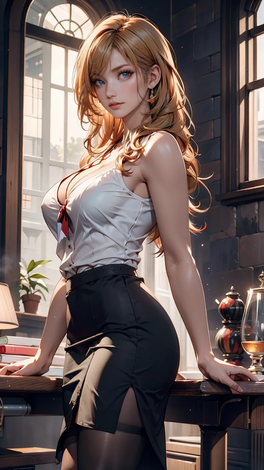 24-year-old female、long hair、Blonde、Sexy proportions、Curved waist、Sexy clothes、Call Girl、Stiletto heels