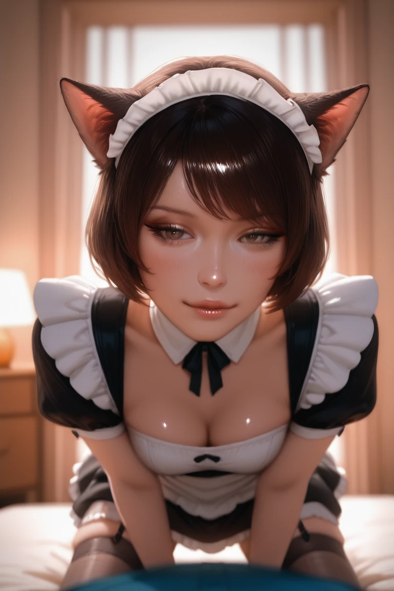 (masterpiece, best quality), intricate details, 1girl, woman,
eager pet pose, squatting, large breasts, ahegao, tongue out, excited, cat ears, dog collar, looking at viewer, living room, long hair, drool, drooling, saliva, black hair, victorian dress, pale skin, bangs, short hair, bedhead, black hair, mascara