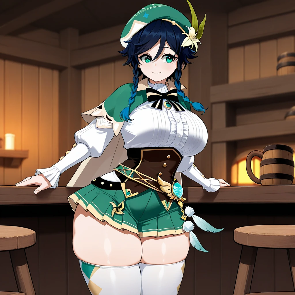 (Beautiful, Huge_Breasts:1.2), 1girl, blue hair,short hair,thick eyebrows,hairclip,hair rings, braid,yellow eyes,bow,glove,chinese clothes, sleeveless,bare shoulders, pelvic curtain,belt, 

anime girl, standing, full body,

HD texture, 4k, perfect light, perfect component, perfect colour, perfect animet), , official art, extremely detailed CG unity 8k wallpaper, perfect lighting, Colorful, (best_quality:1.0), ultra high res, 4K, ultra-detailed, 8K, HDR, high resolution,  absurdres:1.2, film grain, blurry background, (vibrant_color:1.2), (beautiful_face:1.5), (narrow waist),