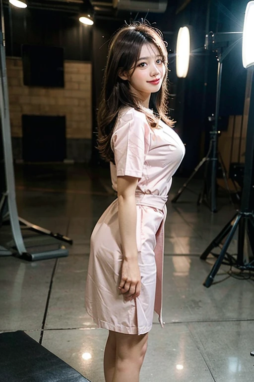 Beautiful woman in a 90s retro dress, Fashion Magazines,
