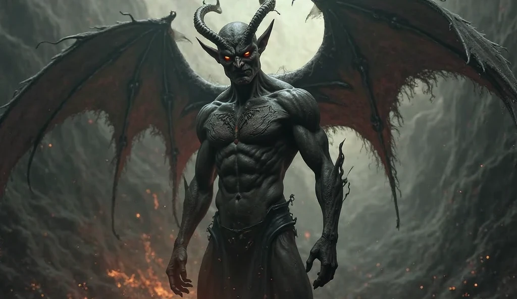 Lucifer the fallen angel up close