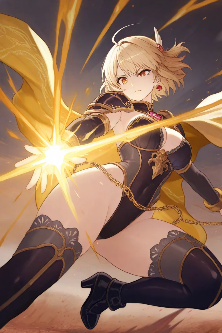 (dynamic angle:1.3, front view:1.1, breast focus:1.3, from below:1.2), (dynamic posing:1.5, sexy posing:1.2, leaning forward), (seductive smiling:1.3),(*K) HD, highest quality, Anime style beutiful woman, 1girl,fullbody, happy, (with sparkling eyes and a contagious smile:1.2), red face, closed mouth, beautiful detailed eyes, super detailed skin, backlighting, bare shoulders, black background, black dress, black gloves, silver hair, breasts, dress, earrings, fingerless gloves, floating hair, floral print, flower, gloves, gold earrings, gold hairband, hair flower, hair ornament, hairband, holding, holding two-hands weapon, jewelry, medium breasts, long hair, looking at viewer, off-shoulder dress, off shoulder,red eyes, short hair with long locks, sidelocks, solo, spikes, thighs, two-sided dress, two-sided fabric, weapon, fighting stance , face, close up, from above, highest quality, high resolution,Real World, Natural light,perfect Natural light,looking at viewer,