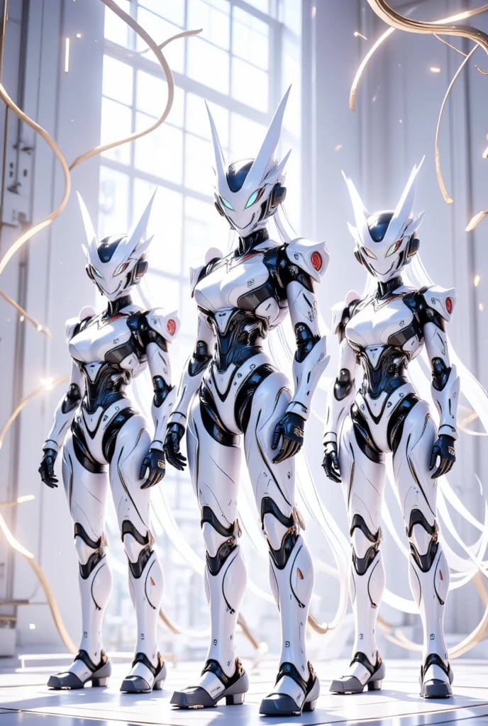 A group of female robots
