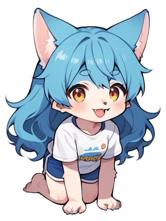 Anime girl with silver hair and blue eye edging, official artwork, , Lori, anime style portrait, anime moe art style, 2 d anime style, Cute art style, Stylized anime, Anime Art Style, Anime style. 8K, anime style 4 k, Anime Art Style, digital anime art!!、White puppy、fluffly、Baby Golden Retriever、blanche、Vigorous、A charming smile、Office Lady Style Clothes、Wearing a suit、Deformed puppy、raise the front paws、((masterpiece))、(((top-quality))、(CharacterDesignSheet、Same character、gauges、Across、soles)、Chibi Chara、
