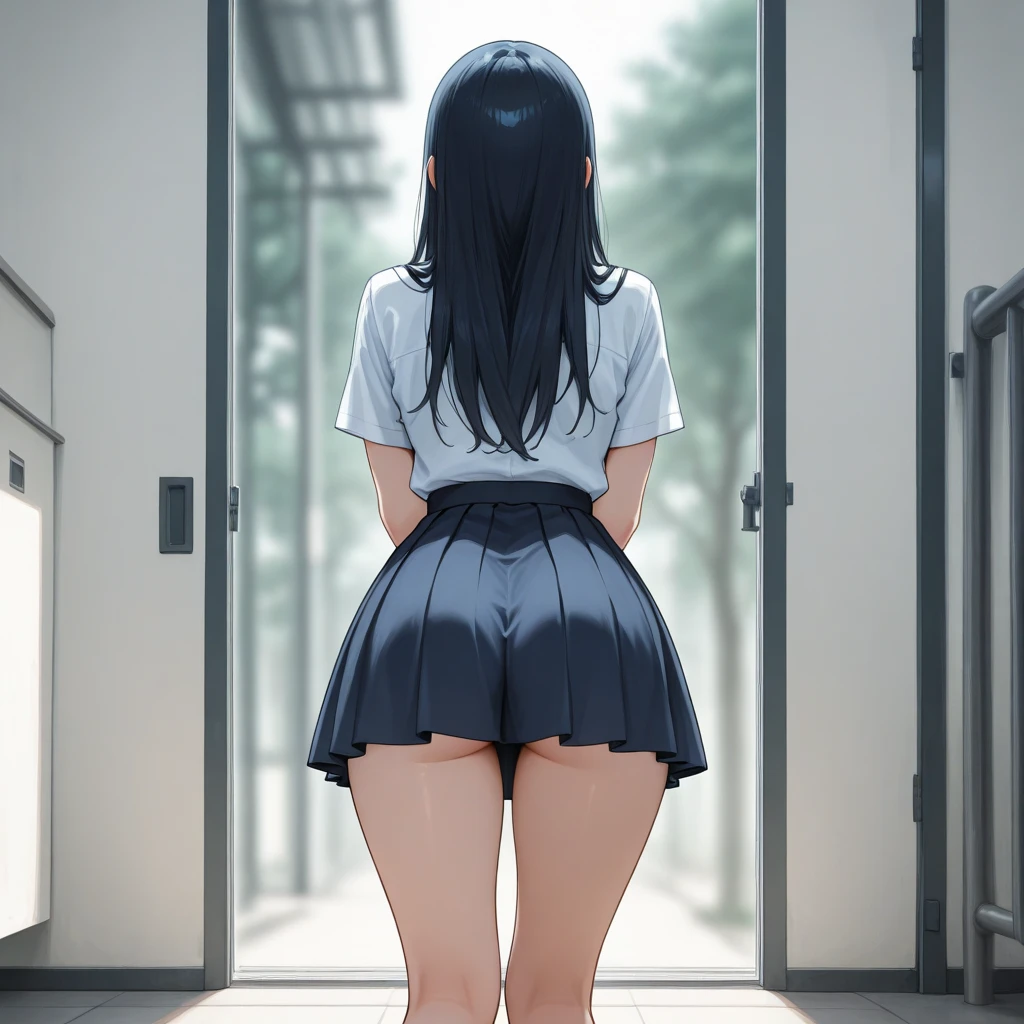 Girl showing her buttocks 