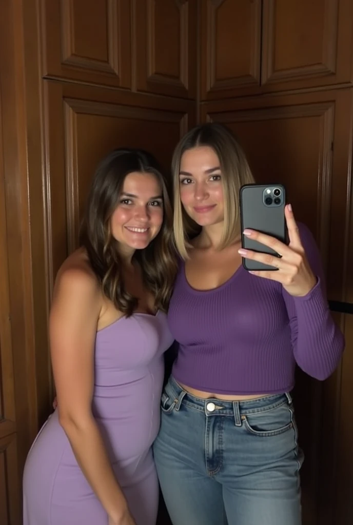two women taking a selfie in a mirror in a bathroom, bella thorne and megan fox, high quality upload, snapchat photo, mirror selfie, beautiful girls, posing!!, profile image, lana del rey and zoë kravitz, 💋 💄 👠 👗, profile picture, selfie photo, profile pic, two models in the frame, beautiful women, mirror selfie, beautiful girl, big ass, huge ass, bbw, from behind, thick, thick thighs, wide hips, bbw, big , sideboob, giant ass, back view, big butt, round butt, tight underwear, underwear halfway off, underwear taking off, grabbing ass, ass spilling over underwear, too thick for clothes, looking left, leftwards, naked, no clothes, no pants, bikini