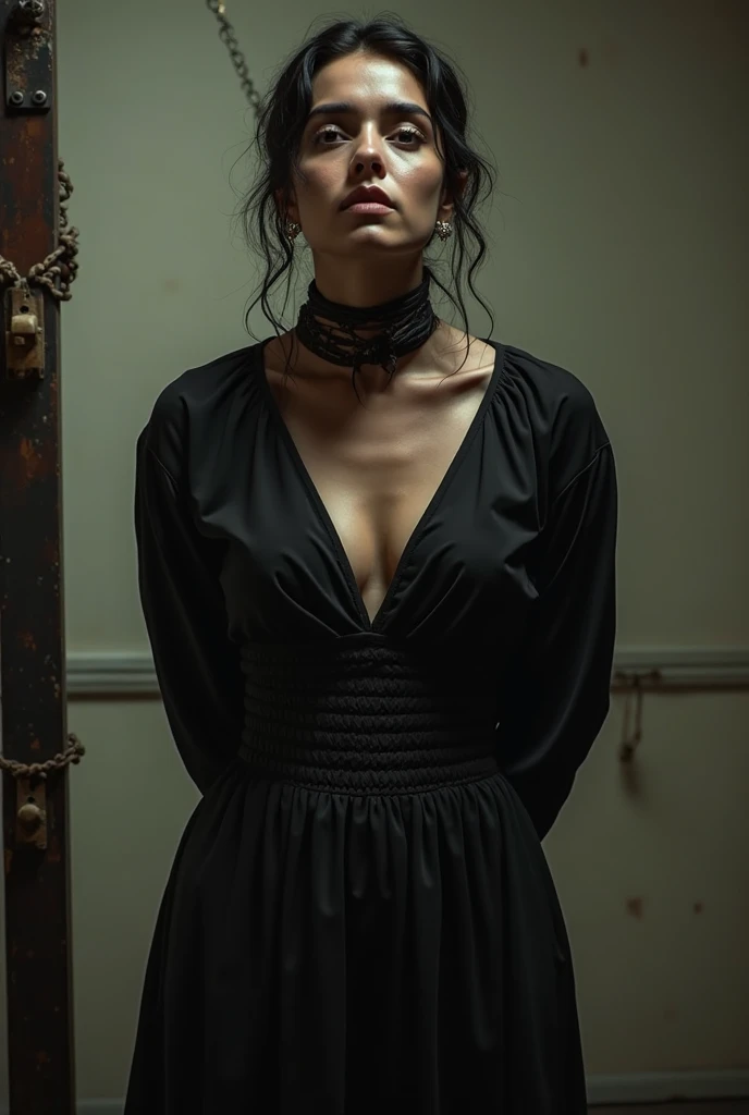 chef d'oeuvres, ultra réaliste, ultra haute résolution, ultra détaillé, dark hair girl, vampires cosplay, middle breast, open jacket, blood, ailes de vampires, devil smile, ambiance sombre, église gothique abandonée,