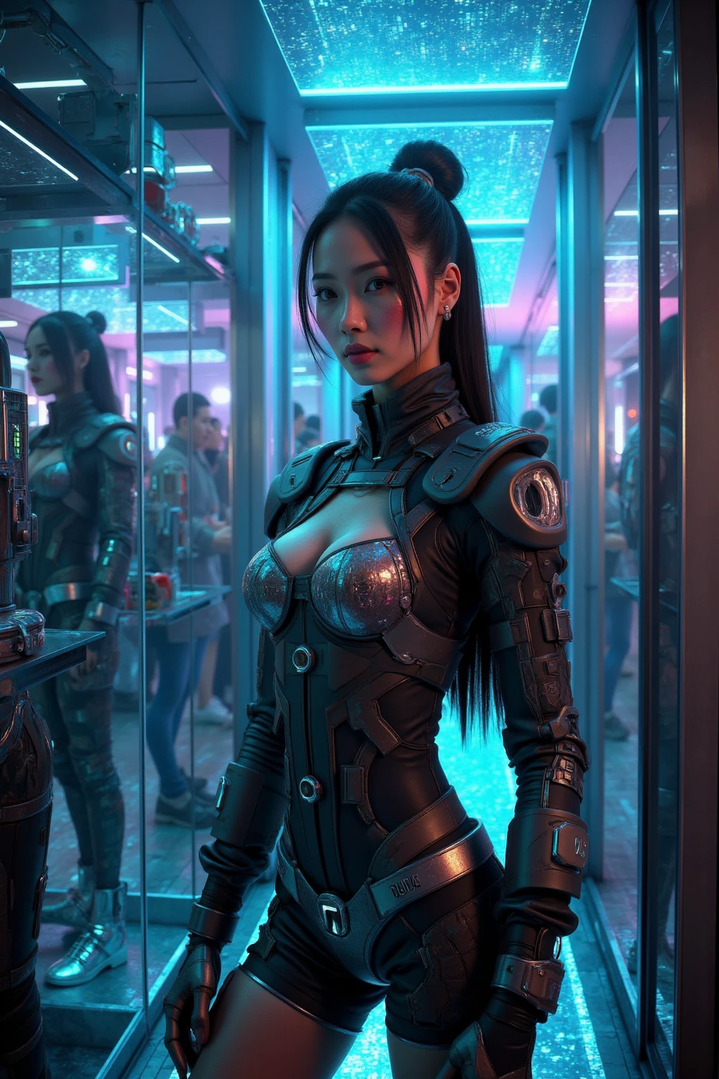 ((Top Quality、16K、masterpiece:1.3))、a tall and beautiful woman、Perfect Figure:1.4、(retro futuristic aesthetic) Slim Abs、vulcan girl (from star trek) solo, very red hair、60s hairstyle (with hair bangs)、long pointed ears, very green skin, small eyebrows, No postural movement、Stand up straight、Huge bust、Highly detailed facial and skin texture、(A detailed eye, Symmetry Eyes, Clear realistic eyes, Double eyelidd、Cold-stricken face、Symmetrical face), very tanned green skin (illuminated, realistic shading sound), goth makeup, Royal sisters full of fans、The Telegraph Esbian、peach buttocks、(black futuristic Dress, Very Tight Knit), cleavage, squart、(Raw foto:1.2)、((Photorealcitic:1.4))Top Quality、masterpiece、Real Photography、very delicate and beautiful.、super detailed CG、Unity、8K photo wallpaper、delicate detail、best qualtiy、Highly detailed CG unity 8k wallpaper、absurderes、Incredibly Absurd、huge file size、extremely highly detailed、Hight Resolution、ighly Details、Beautiful detail girl、extremely detailed eyes and face、beautiful delicate eyes、Facial light、cinematic lightings、(big hips, thick thighs, beautiful legs, black pantyhose) 1girll、see -through,Watch your audience, Plane Air, high ponytail、ulzzang-6500、The Telegraph Esbian, different poses at different angles,