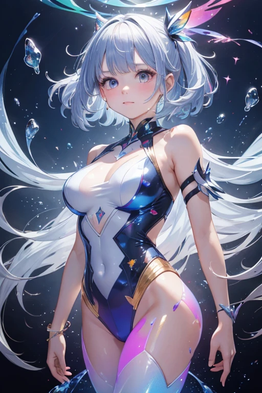 1girl, earth as a girl, small figure, short height, small breasts, sexy body, sexy pose, armpit, passionate face, master piece, ultra high quality, ultra high resolution, high detailed, semi realistic, best quality, creative