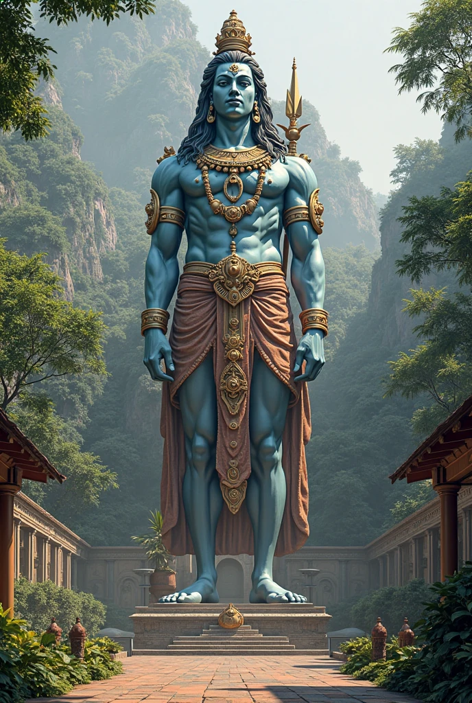 Near river big shivling in forest, appeared Shiv Shankar, background good light,