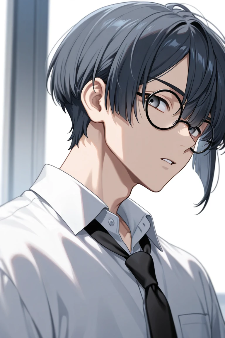 Black Hair、male、Glasses、male性アイドル、Wide double eyelids