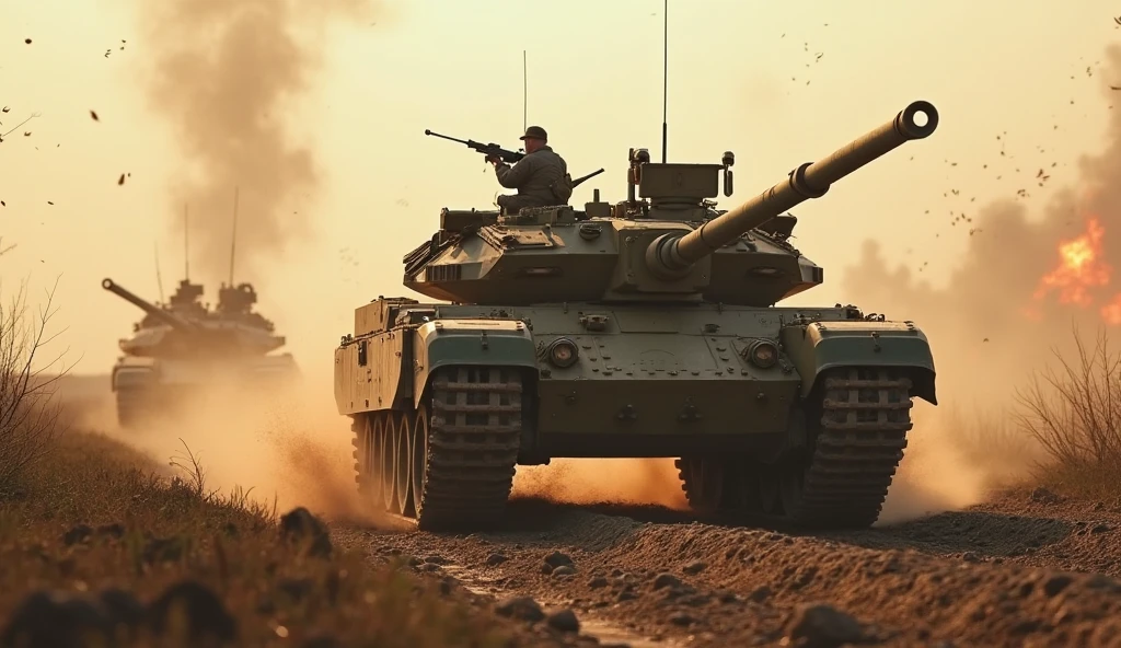 Tanks on the battlefield