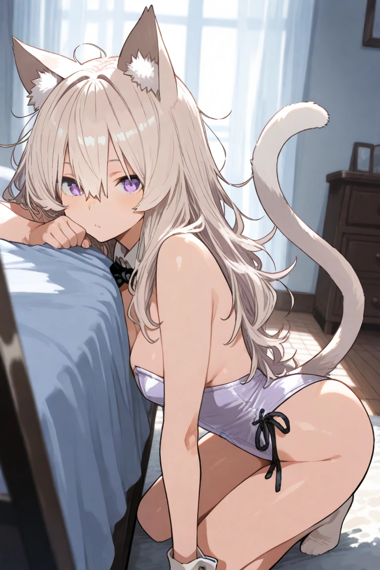 ((Masterpiece)), ((best quality)), (Anime), ((kawaii)), ((extremely detailed)), 4K, (8K), (super detail:1.2),(High Definition:1.3), (Professional Photography:1.2), (wide shot), cinematic lighting, (very aesthetic:1.2), (absurdres:1.2), (sharp focus), (perfect light), (s old), 8K, cinematic lighting, unruly hair, medium hair, (exposed naked nipples:1.3), (exposed naked cute pussy), naked Slender body, Pudgy cheek, ((small breast)), (sexy pose), naughty smile, (open mouth), Textured skin, cat ears, pale brown hair, Cute Beautiful girl, BREAK, ((best quality)), ((extremely detailed)), (sitting on the Luxurious pink bathroom), ((in brothel)), pink floor,
