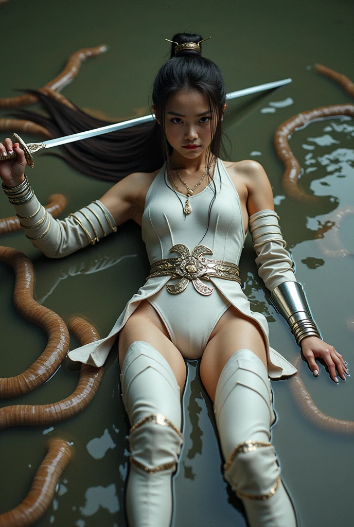 NSFW, (detailed eyes), (delicate skin), Best Quality, Best Designer, best illustration, (photorealistic photo: 1.3), (high detailed leather: 1.2), 8k UHD, DSLR, high quality, Alta risolución, 4k, 8k, bokeh, absurd, mejor proporción cuatro dedos y una invistigación, (real:1.3), more beautiful, (detailed eyes), (delicate skin), (fine eyes), (1 girl) until, Best Quality , Best Designer, best illustration, 1 girls, Areolas, is, Athletic woman, brazos disnudos, piernas disnudas, hombros discubiertos, muslos disnudos, leaves, discalzo, bottomless, bouncing breasts, brothel breasts, female is, completamente disnudo, female condom , balloon condom, condom in the is, condom left inside, cum in the is, cum inside, hairless pussy, inside, legs above head, legs apuntil upwards, Lying on the bed, pezonis, no panties, round is, , solis, open legs, visible pussy