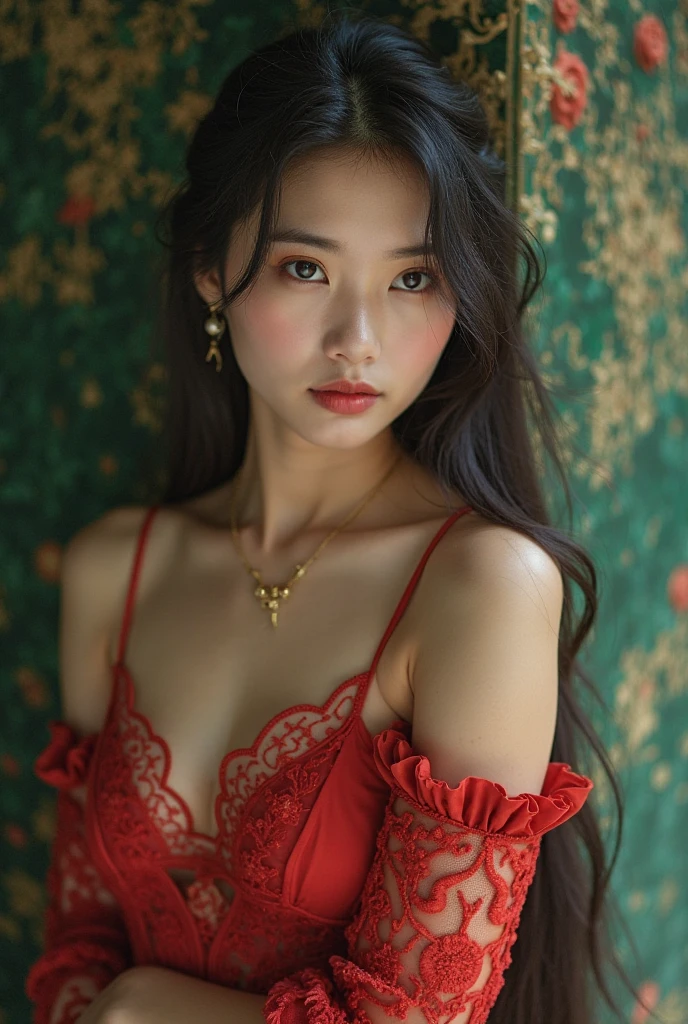 score_9, score_8_up, score_7_up, 1girl, magnificent body, flawless skin, grand setting, oriental princess in her palace Padishah, just had passionate coitus, she is beautiful and very hot, she exudes desire, she caresses herself, opens her vagina with her fingers, solo