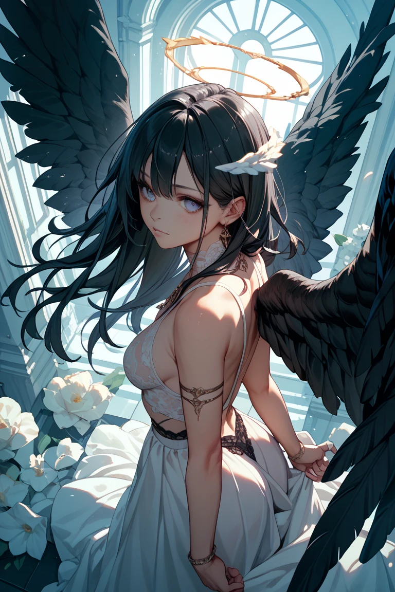 Shy girl、Angle from below、hort black hair、Nice body、Ultra HD、amazing、Beauty