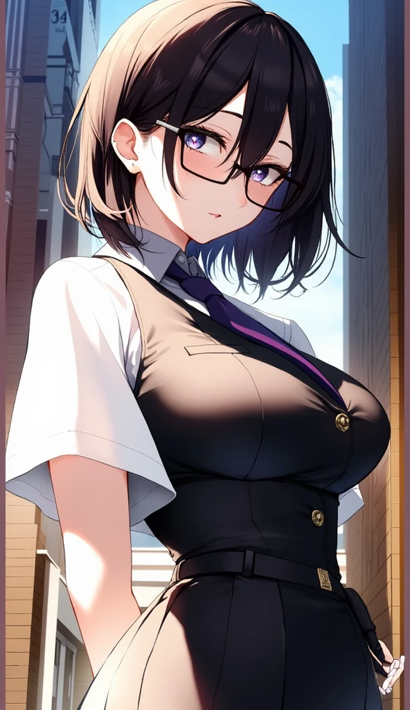 18 yeas old, girl, brown hair, bob cut, Straight bangs, slim, big tits, narrow red eyes, cute, cat ears, glasses,
(embarrassed, blush:1), (ecstasy:0.6), (think:1.8), (smile:1.5), (sweat:1.6), school sailor uniform, no bra, braless, see-through shirt, ribbon-trimmed, fishnet, frills, Kneesocks, rose, headdress, loafers,
handcuffs, frontal, center of attention, class room, crowd, walk,
