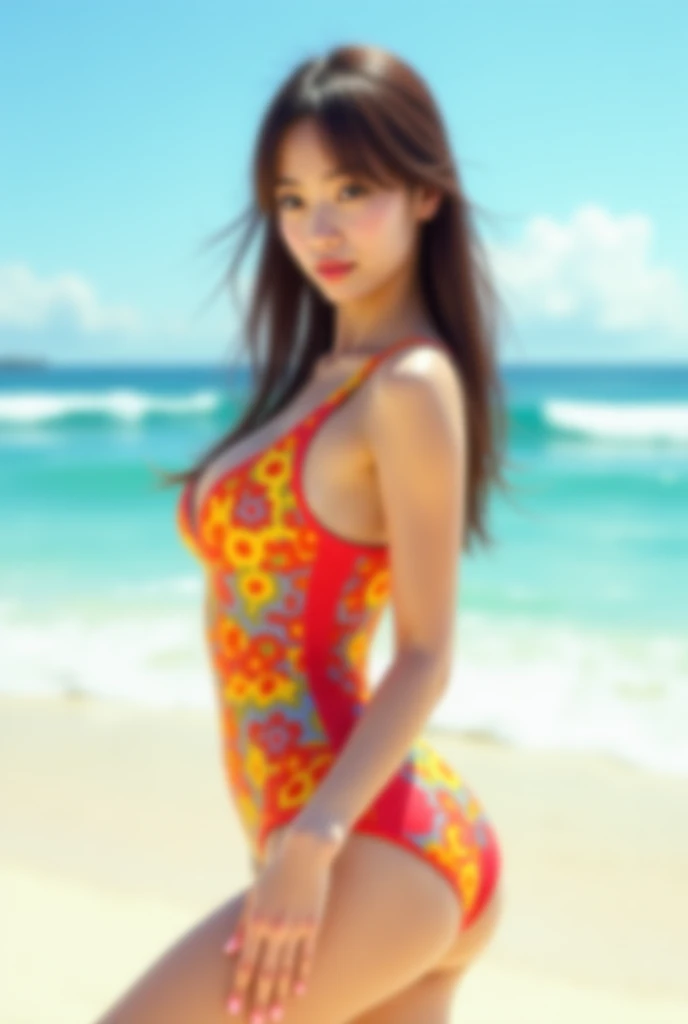 Korean idol,cute,beach,gold hair