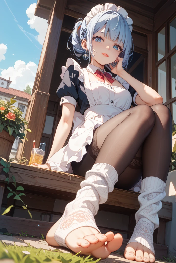 1 girl, name("Lana"), physique (“short” + “medium-sized breasts” + “plump lips” + “plump hips” + “firm ass”), clothes (“maid dress with a short skirt and deep neckline, transparent - black stockings, thongs”), favorite style of clothing (“short dress” + “long tank top” + “sexy outfits” + “sexy underwear” + “erotic outfits” + “erotic lingerie”), hair("long black hair"), фон комната, сексуальная поза