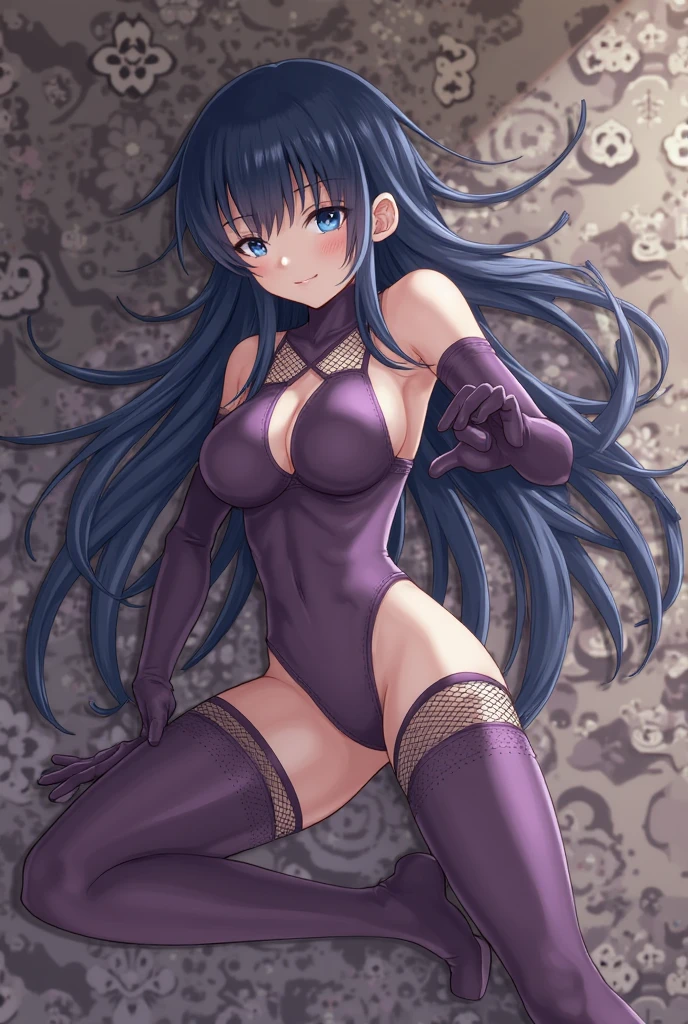 (masterpiece, best quality), 1girl, <lora:Dark_Eclair_Anime:1> Dark_Eclair, leotard, ahoge, bare shoulders, maid headdress, long purple hair,