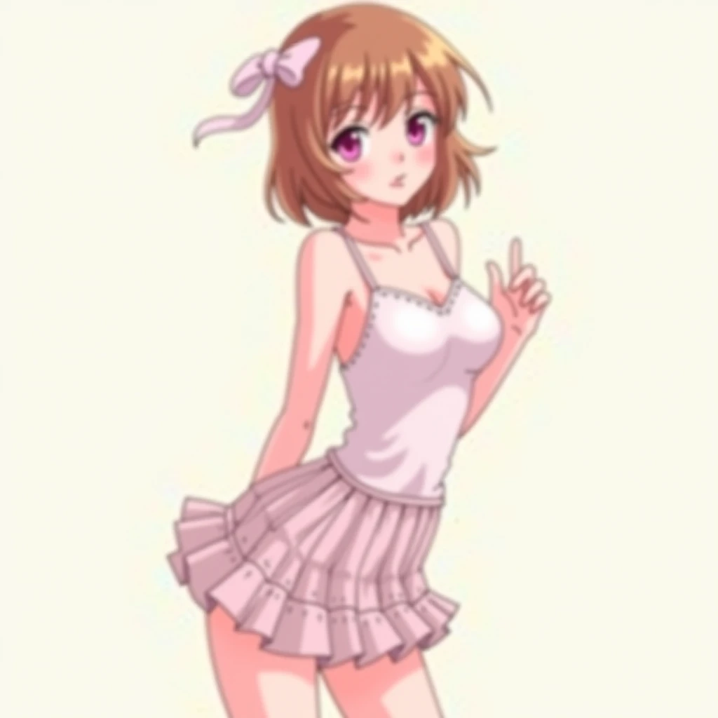 1 female,black hair,((12 years old)),(((blue shiny skirt)))((Sexy black micro bikini))(((blush、open mouth smile)),(((Yuki Mikan))),((())),crowd,(()))(baby girl body shape)(((small breasts)))sexy pose,()((wet with sweat))(((Shiny clothing)))