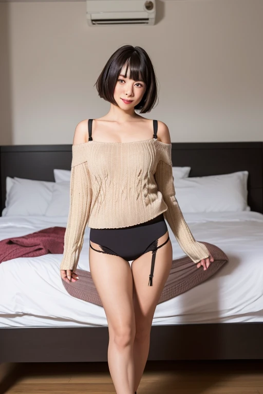(best quality, 8k, highres, photorealistic:2.0), (one girl:2.0), voluminetric lighting,very fair-skinned woman,(woman looks at the viewer、Happy smile:1.5)、(platinum-blonde、Blue eyes、beautiful  Girl、Girl with big eyes:1.2)、(large full breasts、slender waist line:1.5)、(her crotch is very hairy:1.7)、(black pubic hair:1.7), skirtlift,android18、beautiful eyes, shiny eyes, beautiful mouth, beautiful lips,