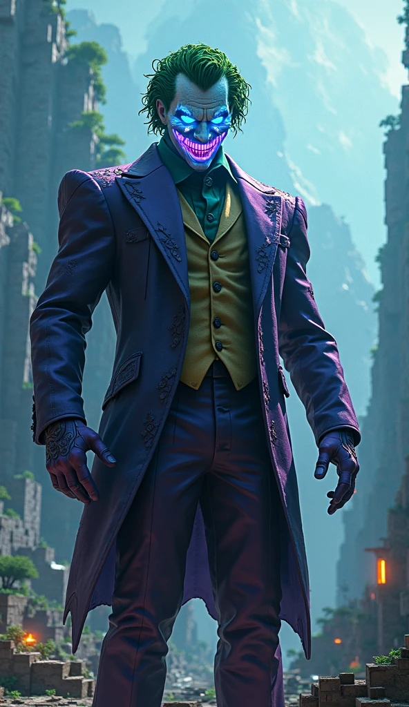 Portrait, Joker Flash from DC, Biomechanical, Complex Robot, Full Growth, Hyper Realistic, Insane Small Details, Extremely Clean Lines, Cyberpunk Aesthetic, Masterpiece Featured at Zbrush Central, Gothic Brutalist Cathedral, Cyberpunk, Award-Winning Photo, Bokeh, Neon Lights, Cybernetic Limb