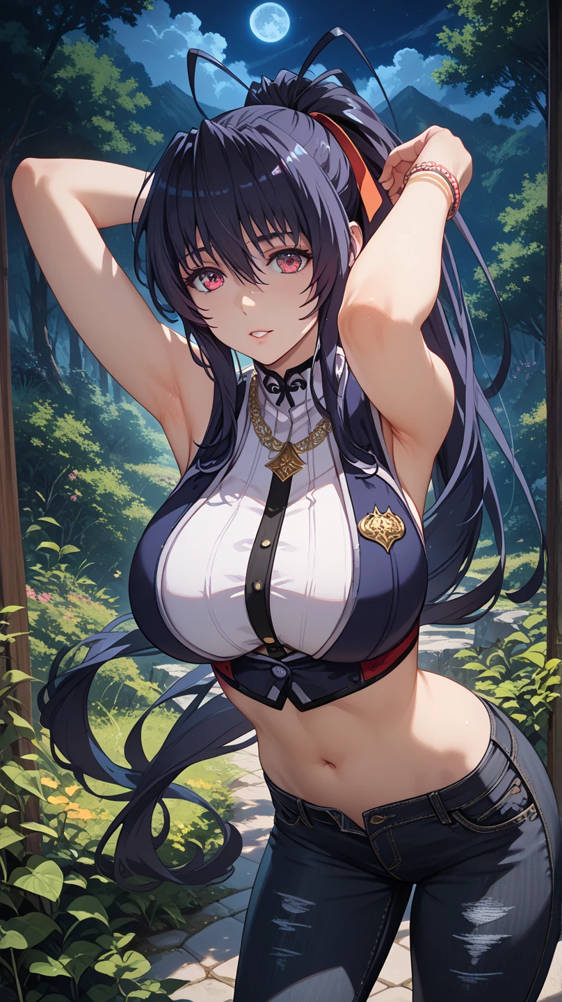 Ushiwakamaru , (Auntie:1.5), (Mature Woman:1.5), (absurderes, 8K, 4K, masutepiece, hyper extreme detailed:1.2), Best Quality, Perfect Anatomy,Perfect face,High humidity,(独奏:1.2),(chubby:1.1), shortness of breath, High humidity, Steamy, Exposed shoulders, Nude, nsfw, A kind smile, maternal, relief, peace of mind, On the road, Outdoor, (Thick armpit hair:1.4), (blush:1.1), A kind smile, relief, (Thick armpit hair:1.3),