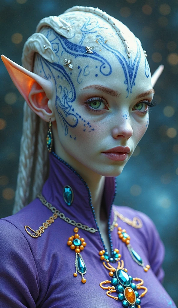 [A close-up of a portrait of a charming , reminiscent of a cute ...