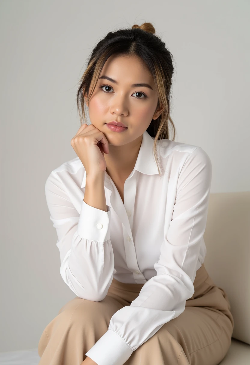 zendaya, Photo professionnelle du corps entier, (Photo 4k:1.1) par (Jeremy Lipking:0.3), (Dittmann Anna:0.3), (jiner:0.3), (mise au point nette:1.3), High detail, black skin woman, chemise blanche, pantalon noir, club, braided hair, Pose of the Instagram model, confiant, Fille maigre, petits seins:1.2, anatomie parfaite, Perfect symmetry:1.2, Realstic, realistic face:1.2, visage parfait, contenu, confiant, highly detailed, et dramatique, lighting cinematic, Lighting scene, soft lights