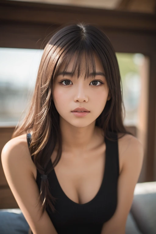 medium:illustration,beautiful detailed eyes and face,long hair style,perfect face,Thai girl,16 years old,soft pink lips, Bikini with Skirt
