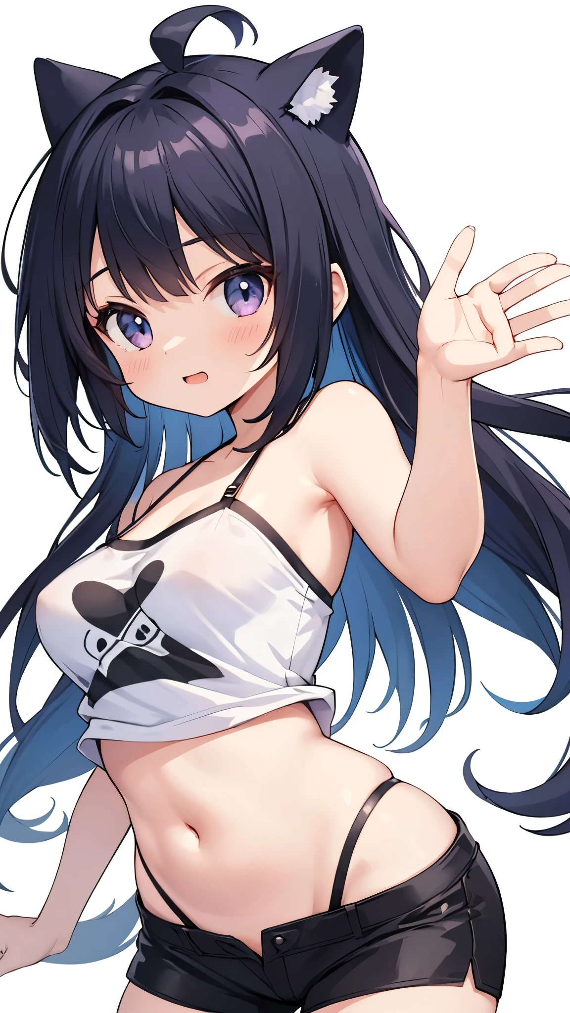 (masterpiece), (best quality), (ultra-detailed), very aesthetic, illustration, perfect composition, intricate details, absurdres, detailed face, (intricate),1girl, (1girl, aris (blue archive), blue archive, blue eyes, black hair, small breasts), (thong:1.8),dress lift, nipple,perfect face, 4k, extremely detailed anime illustration,, enhanced details,cowboy shot,perfect anatomy,smooth skin, (gray background), cristal clear eyes, beautiful face,(anime style:1.5), (highres), (anime style:1.9), (Warm Light:1.5), (highres:2),
