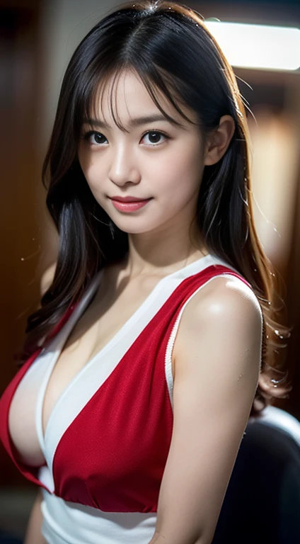 Simple white background,
(red_Best:1.5),, Seraphim, shirt, Short sleeve,ribbon,
bionde,White hair band,blue eye,Long Hair,Beautiful big breasts、Bursting shirt、
1 Girl, Age 25,young woman,beautiful Finger,beautiful long legs,beautiful body,beautiful Nose,beautiful character design, perfect eye, perfect face,expressive eye,perfect balance,
View your viewers,(Focus on her face),Mouth closed, (Innocent_big_eye:1.0),Light_笑face,
Official Art,Highly detailed CG Unity 8k wallpaper, Perfect lighting,Farbeful, bright_front_face_Lighting,Shiny skin,
(masterpiece:1.0),(Highest_quality:1.0), 超High resolution,4K,Super detailed,
photograph, 8K, High resolution, High resolution, absurdes:1.2, 400 for Kodak Port, Film Grain, Blurred Background, bokeh:1.2, Lens flare, (Vibrant_Farbe:1.2),Professional Photograph,
(beautiful,big_chest:1.4), (beautiful_face:1.5),(narrow_Waist),
