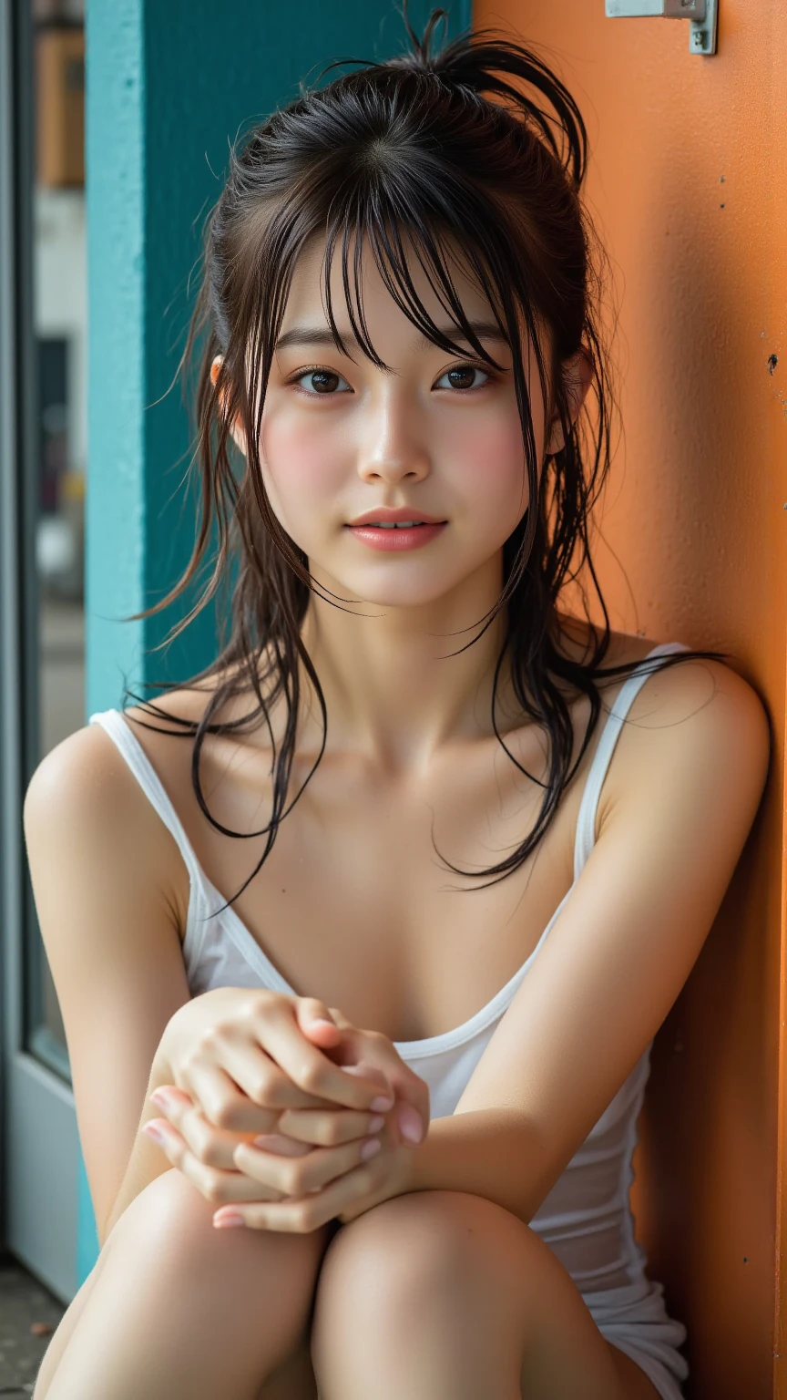((Top Quality, 8K, Masterpiece: 1.3)), Sharp: 1.2, Perfect Body Beauty: 1.4, Slim Abs: 1.2, (((Layered Hairstyle, Big)), Micro Bikini, (Rain, Street: 1.2), Wet: 1.5, Highly Detailed Face and Skin Texture, Detailed Eyes, Double Eyelids, Aspect Looking at Camera