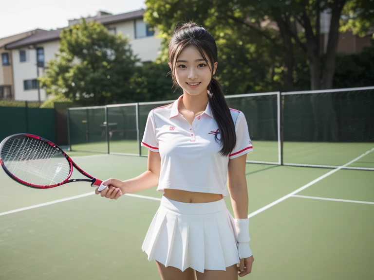 Girl and girl, ((tennis wear)), light smile, outdoor, 