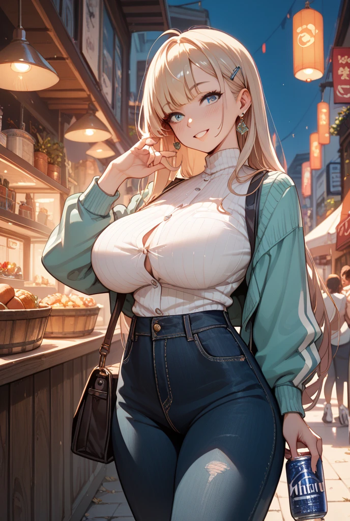 (anime style),masterpiece, best quality, ultra-detailed, glistening shiny, glowing light, ray tracing, HDR, deph of field, (perfect face, detailed face, detailed eyes),(big boobs:1.2),8k,HD,ultra realistic face,ray tracing,perfect lighting,best quality, ultra-detailed, shiny eyes, (looking at viewer,sensual smile kiss:1.1), ((1girl)), (gyaru, mature female:1.4),hourglass_body shape, marin,long hair,((gray gradient hair)),multicolored eyes, gradient eyes, (glowing eyes:1.1), mascara, (fashion make up), parted lips, small multicolor skirt, short shirt, jewelry, school uniform, pleated skirt, earrings, necktie, choker, grin, bracelet, plaid,black choker, plaid skirt, piercing, ear piercing, bright pupils,tied shirt, bead bracelet, ((mall, terrace, shops, glass roof)),complex background,((super detailed background)), sensual poses((8k wall paper)), ((8k wallpaper)) ,