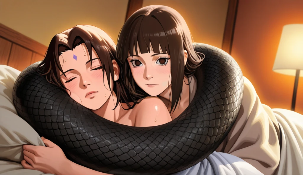 Arrest of all-backed cotton silkworm girl who serves the Transparent Silver Snake、amazing dynamism、amazing angle、unstable buoyancy sandstorm、((Many friendly transparent copper snakes whispering to each other while cuddling together.、hugging each other))、 (surround each other'Transparent gold snake)