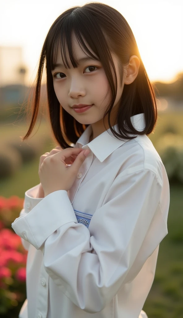 girl1名、(beautiful girl、delicate girl:1.3)、(10 years old:1.3)、 rupture、(thread:1.3)、 break、 (coastal:1.3)、 break、very detailed definition、(left symmetrical eyes:1.3)、 break、Medium chest、brown eyes、parting of bangs、brown hair、girl、 break、 (Eye and face details:1.0)、close up of face、enlargement of face、face focus:1.0、 break、(masterpiece、Highest image quality、Ultra-fine、definition face、8K)、smile、mustard beans、 Highest image quality、8K、85mm、Raw photo、decoration、portrait award、solo、Sumio、gardenia、delicate girl、Upper body、idol face、11 years old、slightly droopy eyes、smile、night、neon、digital single lens reflex、look、nature、frankness、refinement、Zola々light、professional lighting、film grain、chromatic aberration、(Bokeh:1.1)、(smile)、sailor suit 、