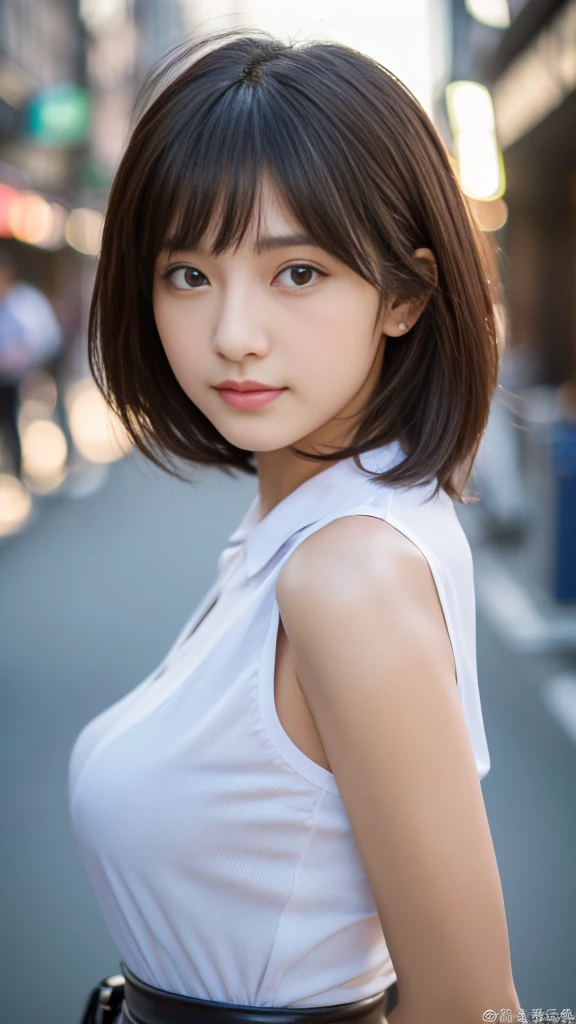 (1 nogizaka girl,masterpiece, Best image quality, high quality, ultra High resolution,High resolution,detailed, highly detailed, super detailed,3D Rendering,Unreal Engine,unity 8k wallpaper:1.3),One Girl,Japanese Girls,beautiful girl,incredible beautiful girl,(Facing the children_v1:0.4), (PlainTshirt,Japanese Idols,from the front,View your viewers,whole body:1.2),Confused, detailed eyes, detailed skin, Beautiful Skin,so beautiful,Small face,Oval Face,Beautiful eyelashes,detailed eyelashes,detailed face,The finer details, Bright lighting,Professional Lighting,Thin eyebrows,Face of anguish,Cleavage、Small breasts、detailedな目の解像度、bob cut、freckles、Show your forehead、Tied arms、braided bangs