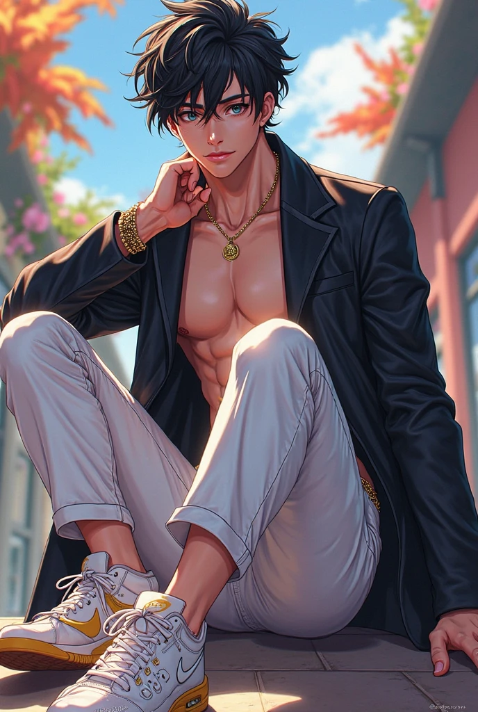 A Korean man, Slim body , Pale Asian skin, good eyes, Detailed body, Detailed face, Wear underwear, Not pants , Good outdoor lighting, Seated and sexy poses, Good expression , Sexy but cute, No strange poses, No beard, No clothes, only underwear lewdness, A handsome face like a K-pop idol, Topless