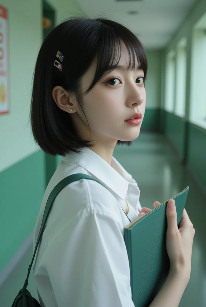 ((layered haircuts、Colossal tits:1.2)),（8K，highest  quality），full body shot shot，Watching from a distance，Distant shots，School Classroom，pupils，Class，playing game，Wearing a shirt JK skirt，Full body photography:1.9， Android， adolable， ssmile， Thin face， short detailed hair， 32K, tmasterpiece， Best picture quality，超A high resolution，Perfect hands，Looking_at_peeping at the viewer，