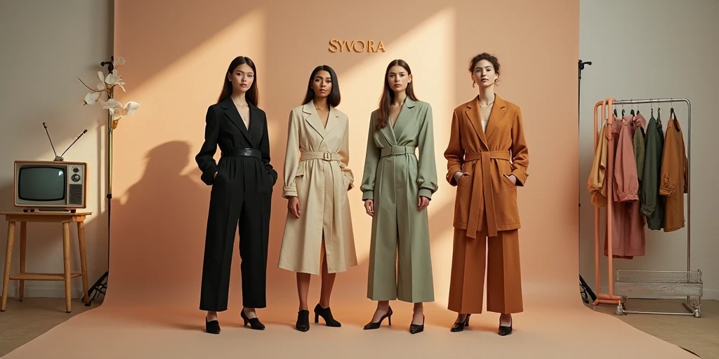 Create a fashion poster for the brand N'Lin, showcasing its chic and trendy style. The poster should appeal to young women aged 25-30, highlighting the brand's focus on fashionable and contemporary designs. Use a sleek and modern aesthetic with high-quality visuals that exude sophistication and style. Incorporate elements like bold typography, elegant models, and a clean layout that reflects the brand's identity as a leader in high-end fashion for young, stylish women. The overall design should convey a sense of exclusivity, confidence, and cutting-edge fashion.