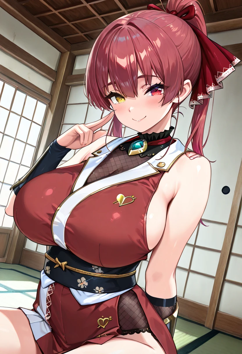 score_9, score_8_above, score_7_above, fountain_cheered up, Best Quality, clear face, us, Orange hair, orange eyes, by the wide, big breasts, perfect body, standing, looking at the viewer, shocked, chinese dress, Red clothes, dynamic angle, interior, wet clothes,blush,ashamed,see though the clothes,big tits,hands on the boob, view from below,bend,torn clothes