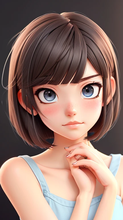 realistic style at CGSociety by WLOP,ilya kuvshinov,krenz cushart,Greg Rutkowski,trending on artstation.Zbrush sculpt colored,Octane render in Maya,Houdini VFX.Realistic close-up face,cute young girl,expressing joy,wearing dress,silky hair, deep eyes.Amazing textures,oil painting.Cinematic dramatic atmosphere,sharp focus,soft volumetric studio lighting.