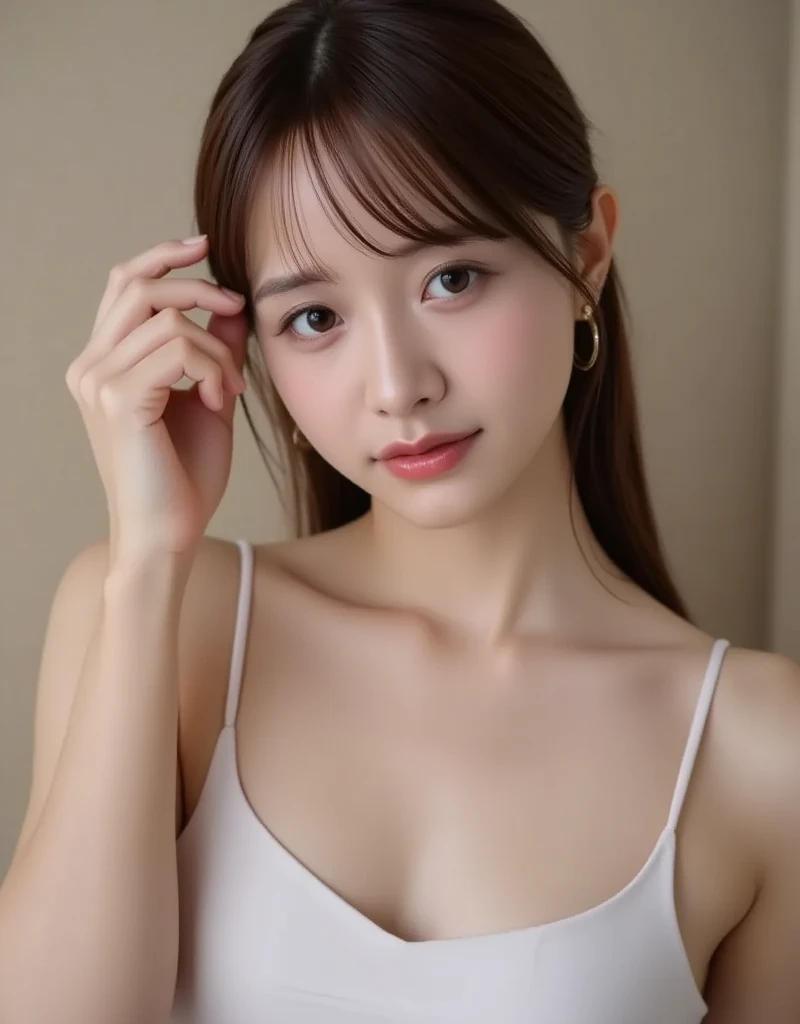 Browsing Caution, (Completely naked:1.2),(masterpiece:1.0), (Highest quality:1.2), (Ultra-high resolution:1.2), 8K resolution, Baby Face, beautiful girl、(3 years old:1.2), (beautiful girl:1.2)、 Full body image、Japanese、Baby Face、ponytail、belly button、Shaved、Show your side,(Child body type:1.2)、(Flat Chest:1.2)、Sharp focus, Cinema Lighting, Beautiful face in every detail, Detailed skin texture, Pale skin, Detailed brown hair, smile, Realistic glowing skin, Beautiful plump nipples,Slim waist, 魅惑的なsmile, Beautiful plump nipples,Pink areola, Head to Knee,