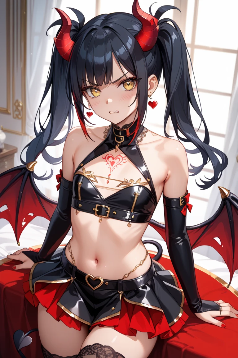 (hentai:1.1), (Ideal:1.1), (perfect:1.1), (flawless:1.1), (highest quality:1.2), (best quality:1.2), 1girl, (dark goth:1.1), punk girl, goth clothes, dark girl, dark makeup, (evil smirk:1.2), (scary smirk:1.1), lewd pose, detailed body, sexy thighs, big things, small breasts, short hair, highly detailed eyes, highest quality eyes, 4K, highest quality resolution, best quality resolution, best quality upscale,