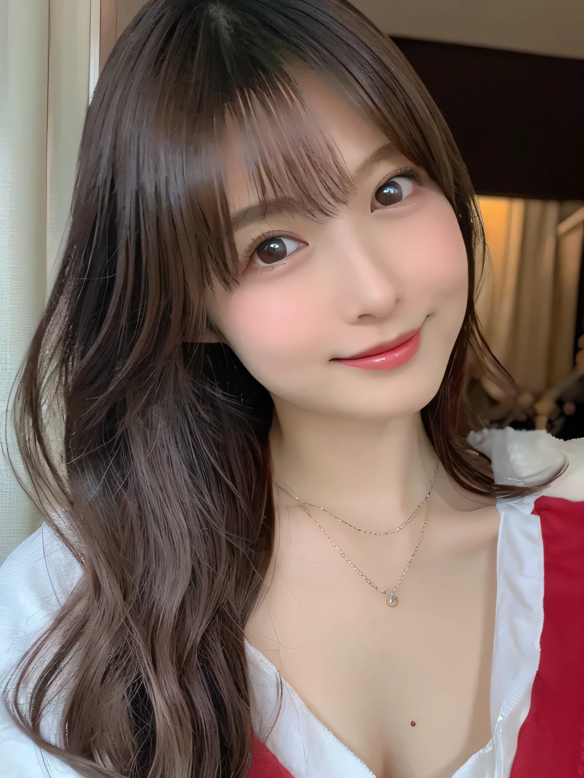masterpiece, best quality, 1girl, wearing red dress, korean famous actress, highly detailed face, studio lighting, upper body