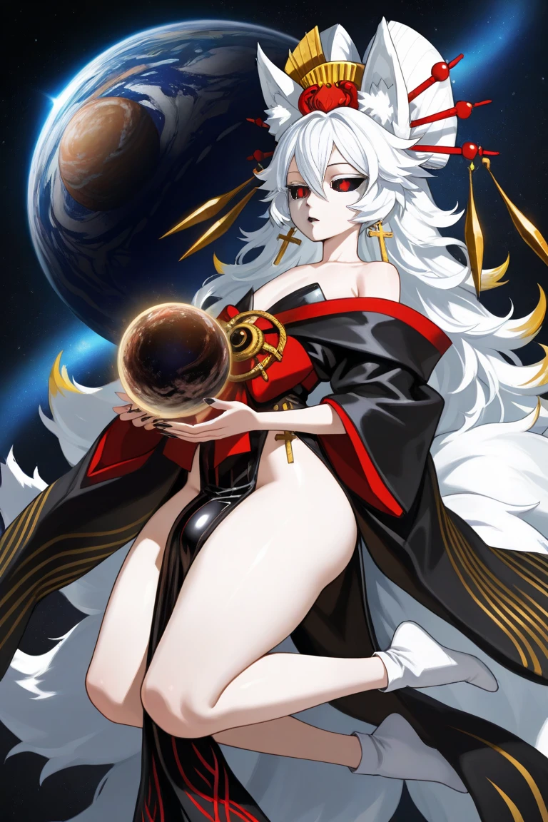 highres, (masterpiece), best quality, sharp focus
BREAK
<lora:twili midna:0.7> front ponytail, hood, large breasts, long hair, looking at viewer, midna, navel, orange hair, parted lips, pelvic curtain, red eyes, solo, thighs, yellow sclera, twili midna, black skin,