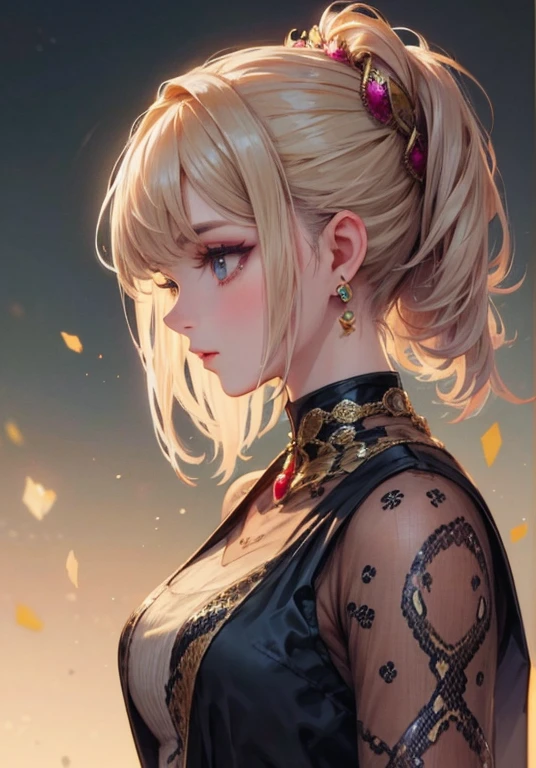 best quality, masterpiece, highres, 1girl,china dress,hair ornament,necklace, jewelry,Beautiful face,upon_body, tyndall effect,photorealistic, dark studio, rim lighting, two tone lighting,(high detailed skin:1.2), 8k uhd, dslr, soft lighting, high quality, volumetric lighting, candid, Photograph, high resolution, 4k, 8k, Bokeh, blonde hair,